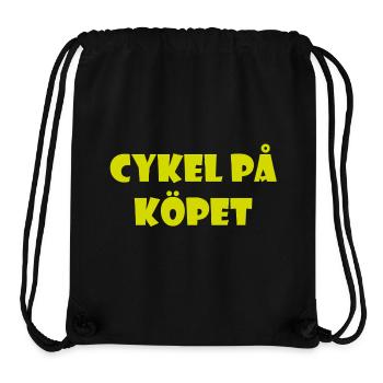 Humour parlant de Duva – Göteborg - Sac à cordon recyclé Stanley/Stella - noir - Devant