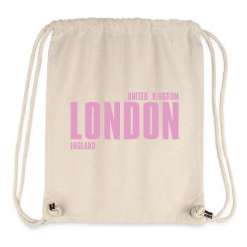 London Pink Bold Typography - Stanley/Stella Recycled Gym Bag - natural - Front