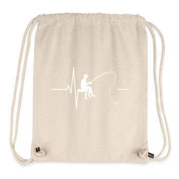 Pêche Rivière Passion Battement Coeur - Sac à cordon recyclé Stanley/Stella - blanc naturel - Devant