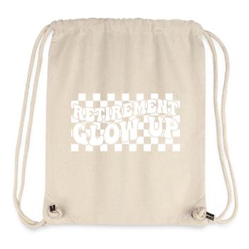 Retirement Glow Up Retro Checkerboard Retirement - Stanley/Stella Recycled Gym Bag - natural - Front
