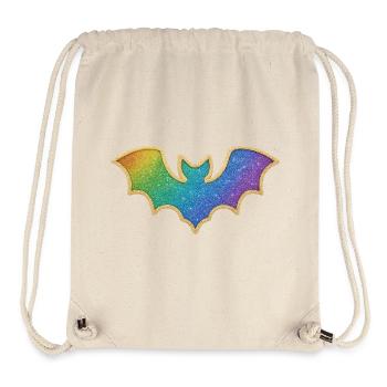 Regenbogen Fledermaus Glitter - Stanley/Stella recycelter Gym Bag - Naturweiß - Vorne