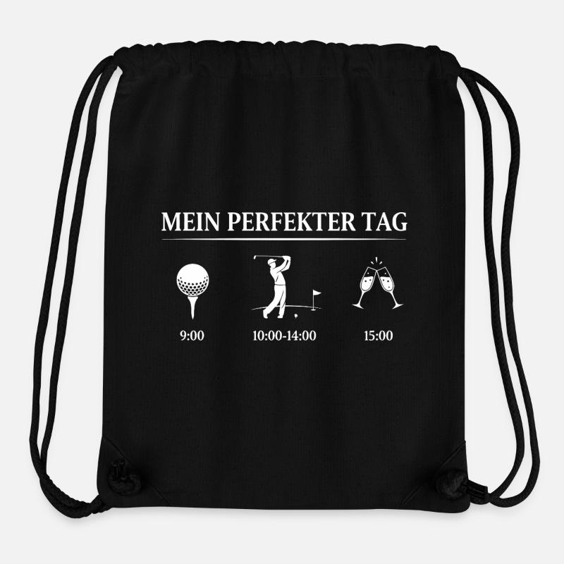 Journée Parfaite du Golf - Sac à cordon recyclé Stanley/Stella - noir