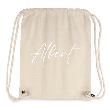 Albert Name T-Shirt Geschenk Für Männer - Stanley/Stella recycelter Gym Bag - Naturweiß - Vorne