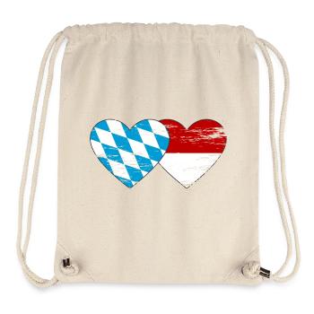Bayern Monaco Flagge Herz used - Stanley/Stella recycelter Gym Bag - Naturweiß - Vorne