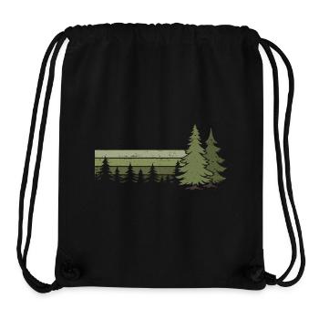 Forêt Arbres Nature Nature Amoureux Nature Conifère - Sac à cordon recyclé Stanley/Stella - noir - Devant