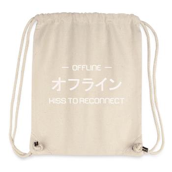 Offline Kiss to Reconnect Japanischer Style Spruch - Stanley/Stella recycelter Gym Bag - Naturweiß - Vorne