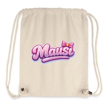 Mäusi Pink Logo with Bow - Stanley/Stella Recycled Gym Bag - natural - Front