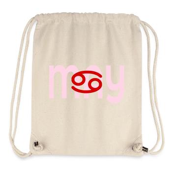 Geburtstag Mai – Sternzeichen Krebs - Stanley/Stella recycelter Gym Bag - Naturweiß - Vorne