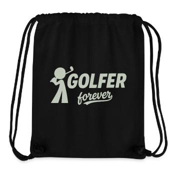 Golfer Forever Silhouette - Stanley/Stella Recycled Gym Bag - black - Front