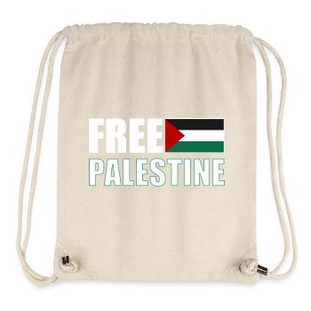 Free Palestine - Sac à cordon recyclé Stanley/Stella - blanc naturel - Devant