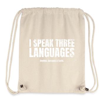 Sarcasm I speak three languages - Stanley/Stella Recycled Gym Bag - natural - Front