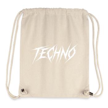 Techno Zacken Schrift Grafik - Stanley/Stella recycelter Gym Bag - Naturweiß - Vorne