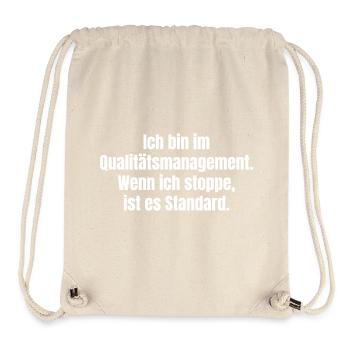 Slogan de gestion de la qualité - Sac à cordon recyclé Stanley/Stella - blanc naturel - Devant