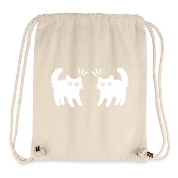 Katzen Paar - Stanley/Stella recycelter Gym Bag - Naturweiß - Vorne