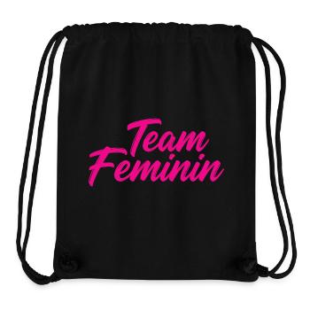 Team Feminin – Pink Girl Power Statement Design - Stanley/Stella Recycled Gym Bag - black - Front