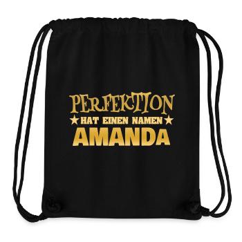 Amanda as a woman's name - Stanley/Stella Recycled Gym Bag - black - Front