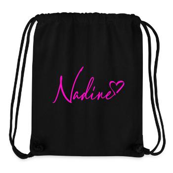 Nadine Signature Neon Pink - Stanley/Stella Recycled Gym Bag - black - Front