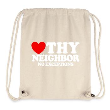 Liebe deinen Nächsten – ohne Ausnahme. Christliche - Stanley/Stella recycelter Gym Bag - Naturweiß - Vorne