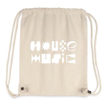 House Music fancy typography logo design T-Shirt - Stanley/Stella Recycled Gym Bag - natural - Front