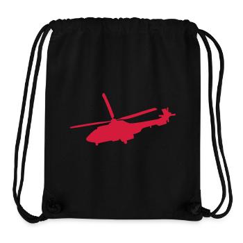 Hubschrauber - Stanley/Stella recycelter Gym Bag - Schwarz - Vorne
