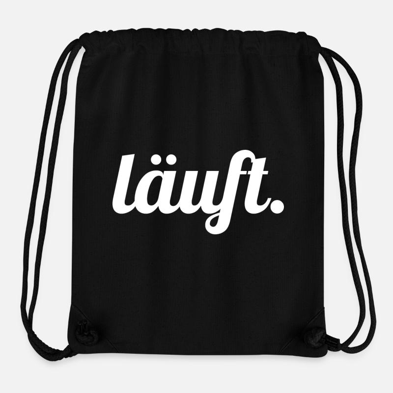 Läuft. Handlettering Script - Stanley/Stella recycelter Gym Bag - Schwarz