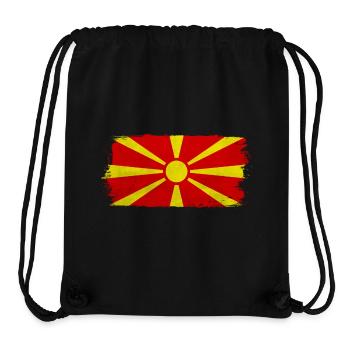 Macedonian sun on red - Stanley/Stella Recycled Gym Bag - black - Front