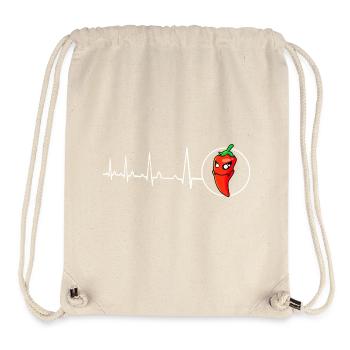 Herzschlag - Heiss - Stanley/Stella recycelter Gym Bag - Naturweiß - Vorne