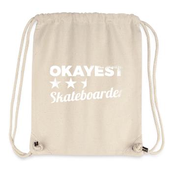 Skateur moyen - Sac à cordon recyclé Stanley/Stella - blanc naturel - Devant