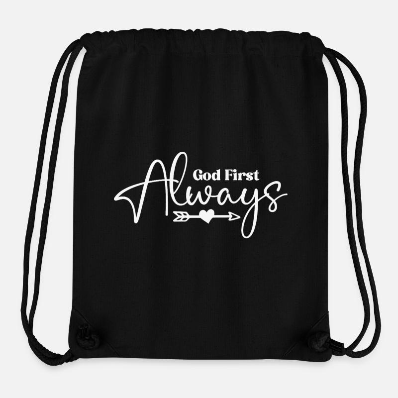 Gott zuerst: Immer Drehbuch: Herz - Stanley/Stella recycelter Gym Bag - Schwarz