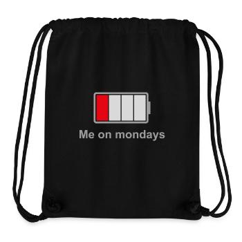 Low Battery Mondays – Low Energy Mood - Stanley/Stella Recycled Gym Bag - black - Front