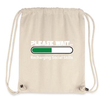 Introvert Recharging Social Skills - Dark BG - Stanley/Stella Recycled Gym Bag - natural - Front
