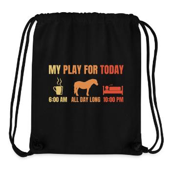 Coffee Horses Sleeping - Stanley/Stella Recycled Gym Bag - black - Front