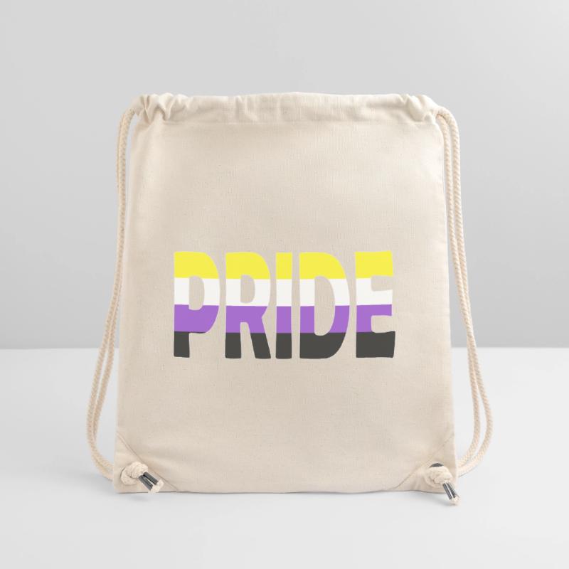 Pride lettering Non-Binary Non-Binary LGBTQ Stanley/Stella Recycled Gym Bag