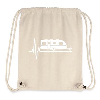 Herzschlag Caravan Silhouette - Stanley/Stella recycelter Gym Bag - Naturweiß - Vorne