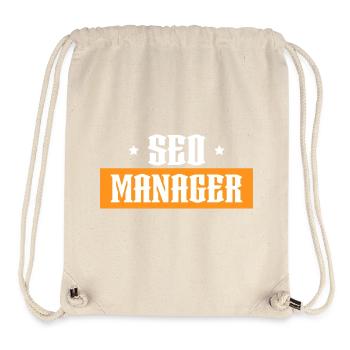 SEO Manager tshirt orange noir - Sac à cordon recyclé Stanley/Stella - blanc naturel - Devant