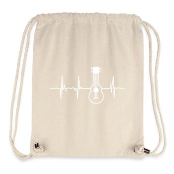 Mon cœur bat pour le ukulélé - Sac à cordon recyclé Stanley/Stella - blanc naturel - Devant