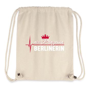 Nix Prinzessin - Berlinerin - EKG Puls Geschenk - Stanley/Stella recycelter Gym Bag - Naturweiß - Vorne