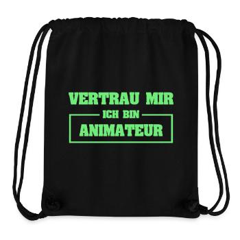 Geschenk für Animateur - Stanley/Stella recycelter Gym Bag - Schwarz - Vorne