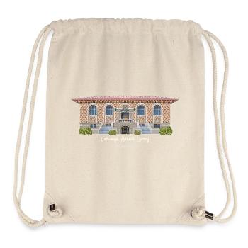 Los Angeles, Handzeichnung Cahuenga Library,  - Stanley/Stella recycelter Gym Bag - Naturweiß - Vorne