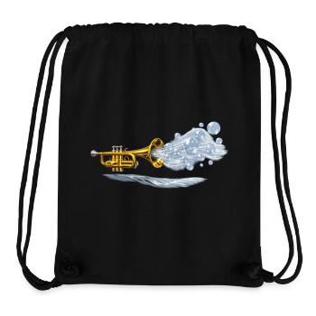 Aqua Brass Burst - Stanley/Stella recycelter Gym Bag - Schwarz - Vorne