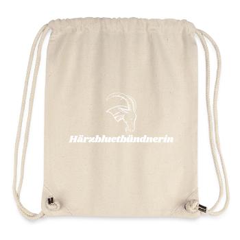 Härzbluetbündnerin Bündnerin Graubünden - Stanley/Stella recycelter Gym Bag - Naturweiß - Vorne