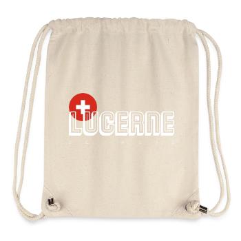 KONIZ Schweiz Flag Emblem - Stanley/Stella Recycled Gym Bag - natural - Front