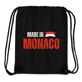 Hergestellt in Monaco, monegassischer Stolz - Stanley/Stella recycelter Gym Bag - Schwarz - Vorne
