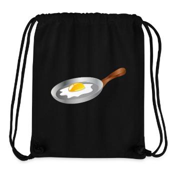 Spiegelei in Pfanne – Frühstück mit Retro-Charme - Stanley/Stella recycelter Gym Bag - Schwarz - Vorne