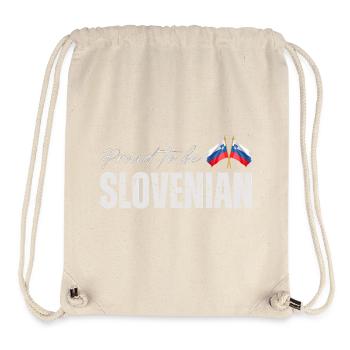 Slowenischer Stolz, hergestellt in Slowenien - Stanley/Stella recycelter Gym Bag - Naturweiß - Vorne