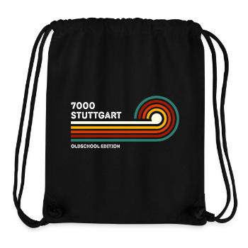 Stuttgart Retro 7000 Alte Postleitzahl Vintage - Stanley/Stella recycelter Gym Bag - Schwarz - Vorne