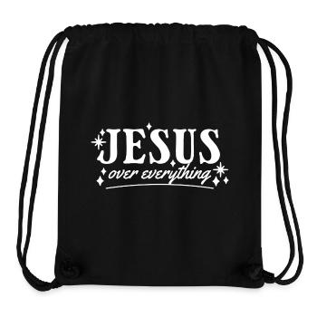 JESUS Over Everything – Christliches Statement  - Stanley/Stella recycelter Gym Bag - Schwarz - Vorne