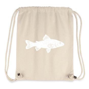 Äsche Fisch Angler Natur Vektor - Stanley/Stella recycelter Gym Bag - Naturweiß - Vorne