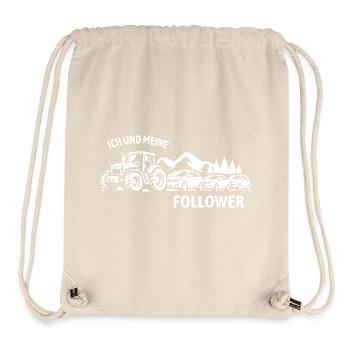 Ich und meine Follower - Traktor - Stau - Stanley/Stella recycelter Gym Bag - Naturweiß - Vorne