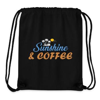 Sunshine & Coffee Beach Vibes Summer Sun Gifted - Stanley/Stella Recycled Gym Bag - black - Front